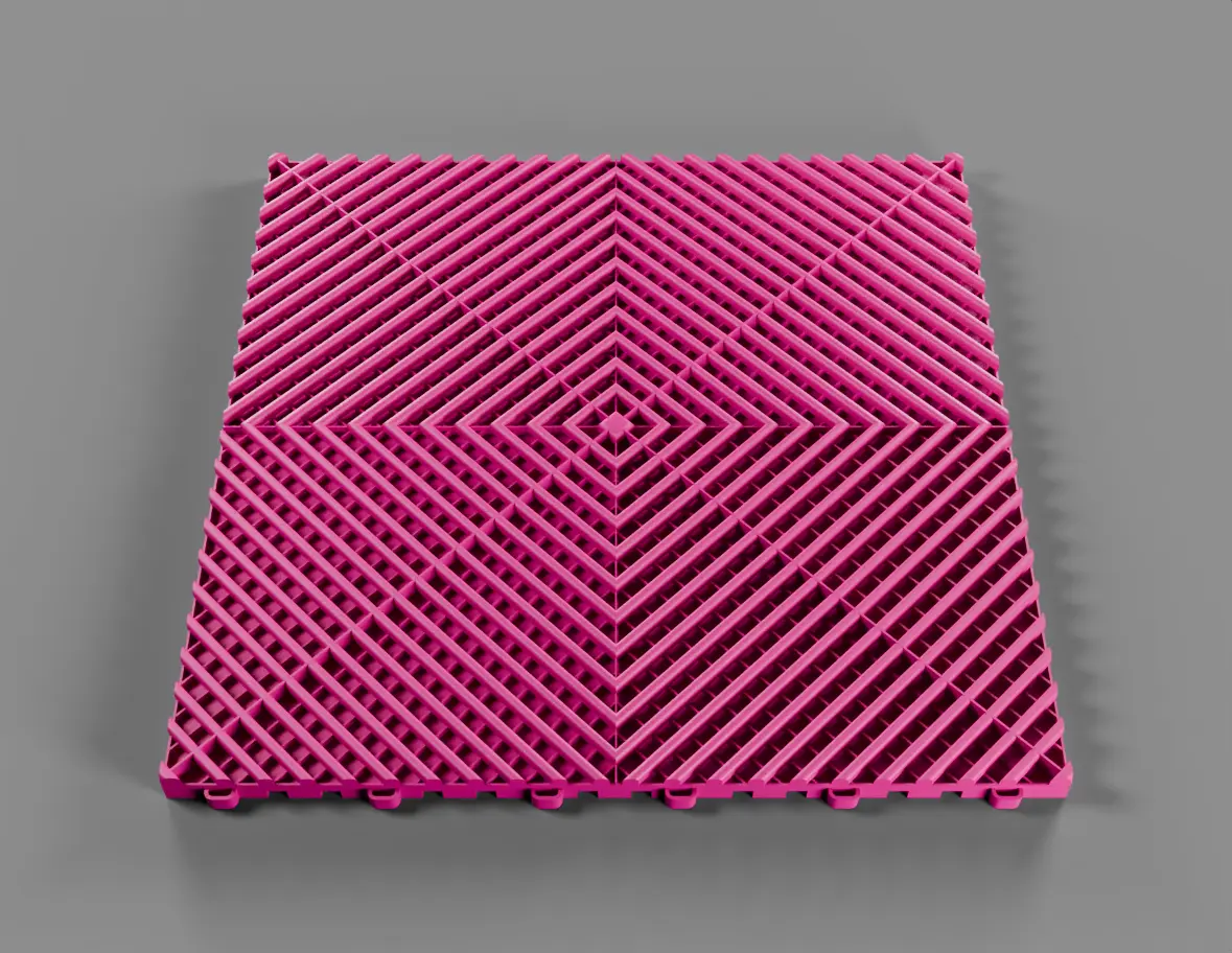 Bild der pinken Klickfliese von Ace Customs.
